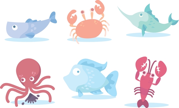 各种海鲜鱼虾蟹章鱼