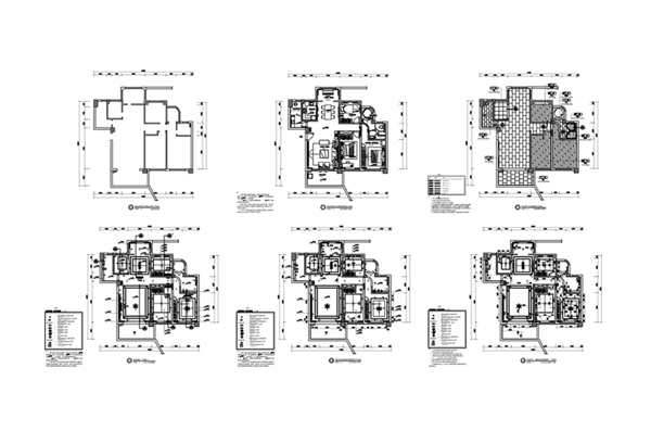 两居室户型CAD施工图纸