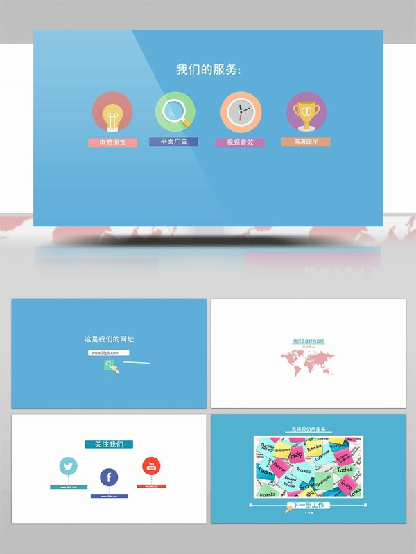 用户服务科技体验MG动画宣传视频AE模板