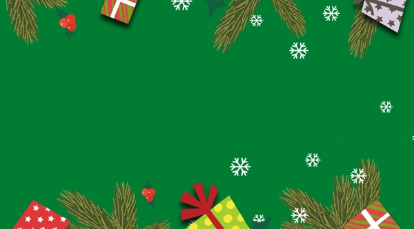 绿色时尚圣诞节日展板背景