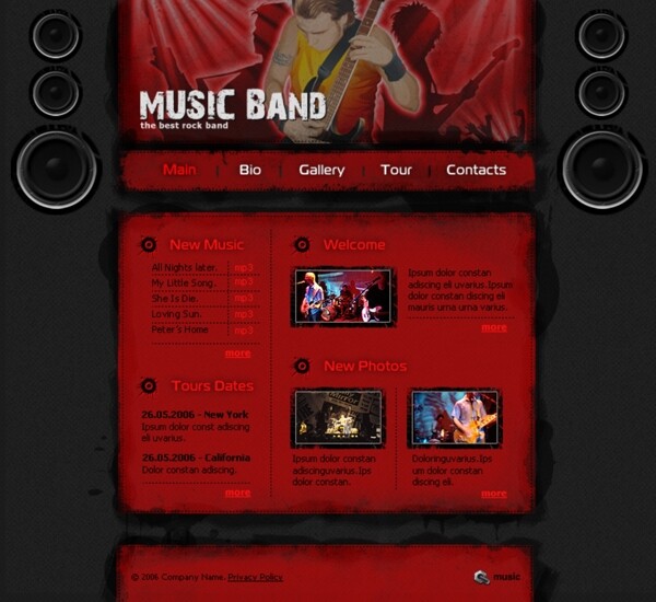 红色音乐网页