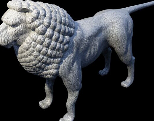 石刻狮子模型