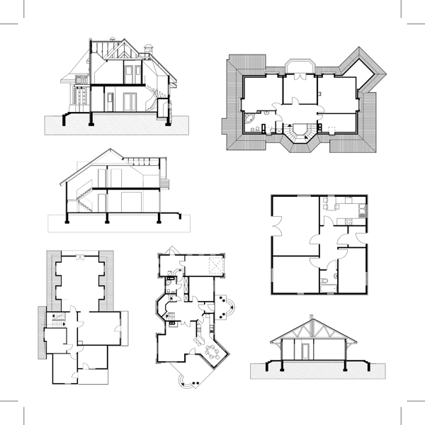 城市建筑工程设计图别墅设计图图片