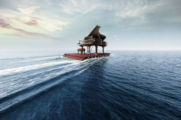 钢琴海面