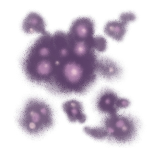 模糊的紫色细菌插画