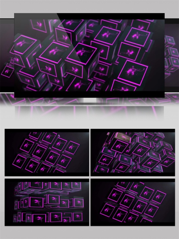 紫色激光光束高清视频素材