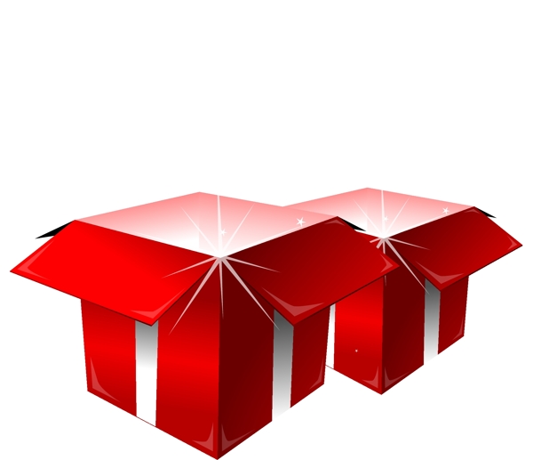 圣诞精美礼盒包装盒AI矢量素材