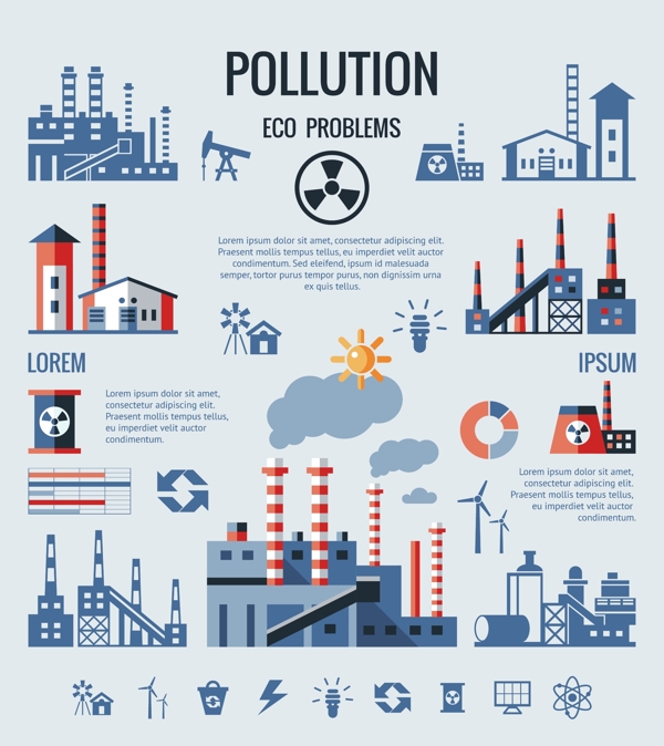 保护环境污染信息图表