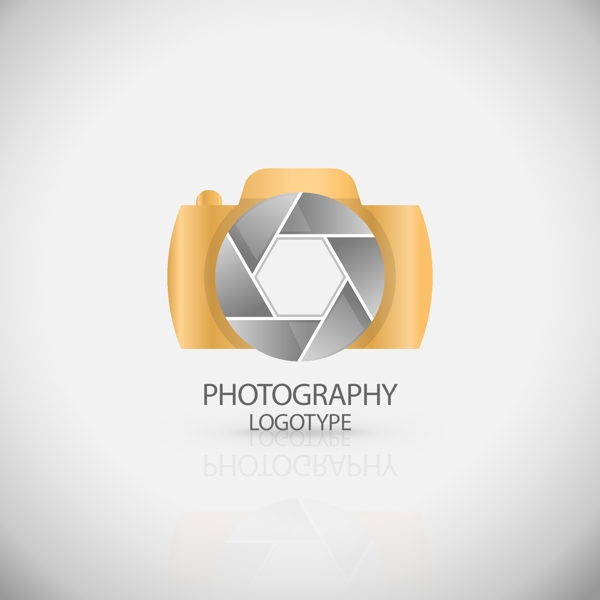 金色优雅相机logo模板
