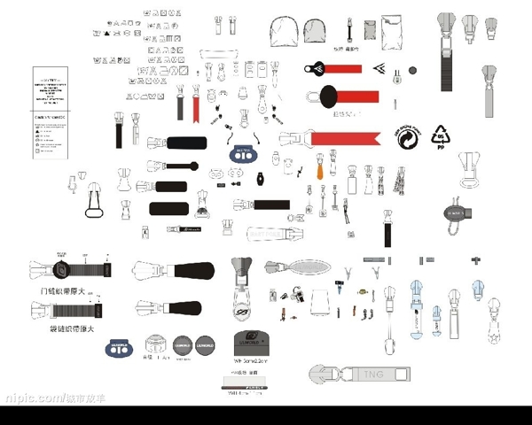 矢量拉链图片