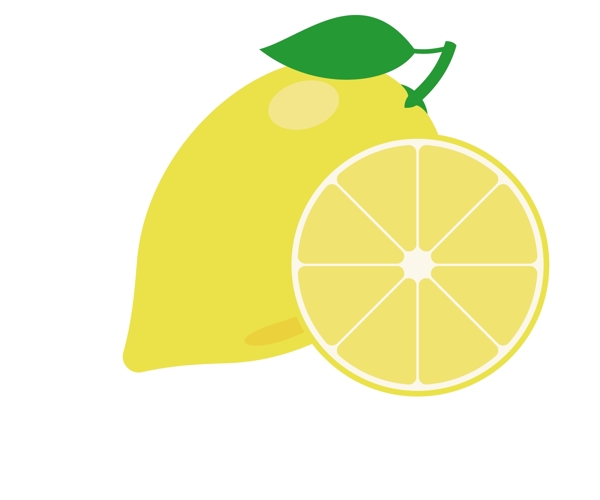 矢量水果柠檬EPS