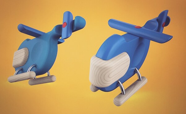 可爱的蓝色玩具飞机jpg素材