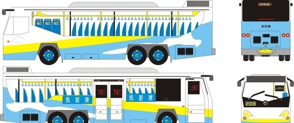 公交车208路修改版图片