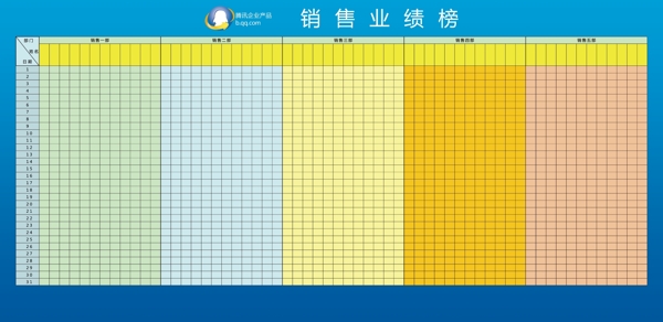 销售业绩榜源文件