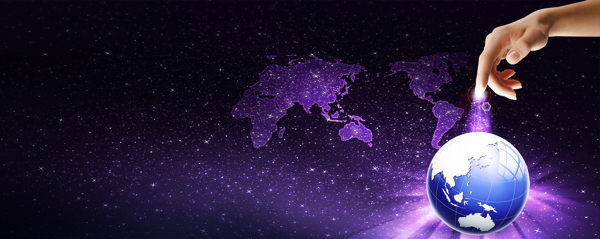 紫色科技地球banner背景