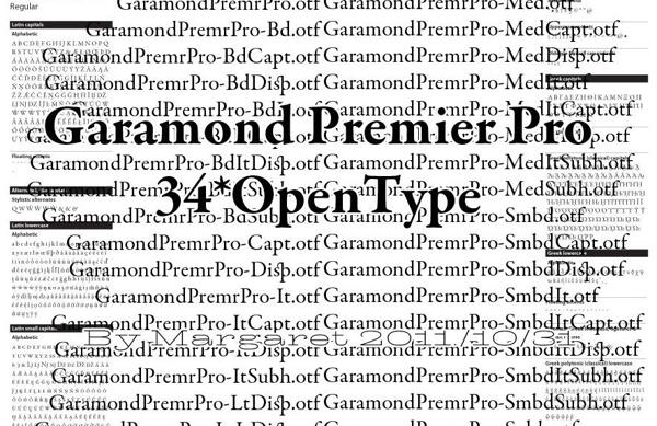 世界最佳英文商业字体之garamondpremrpro34个图片