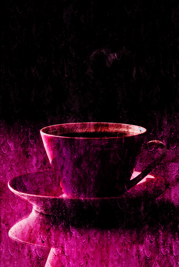 红黑咖啡杯