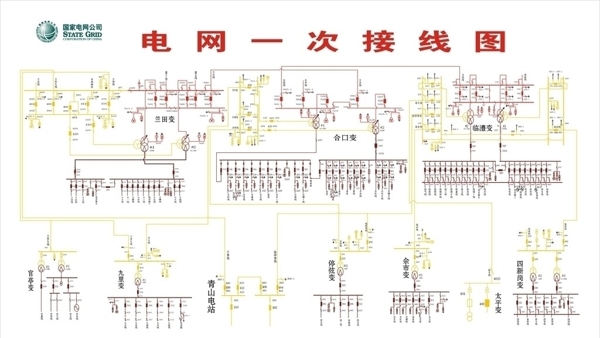 电网一次接线图图片