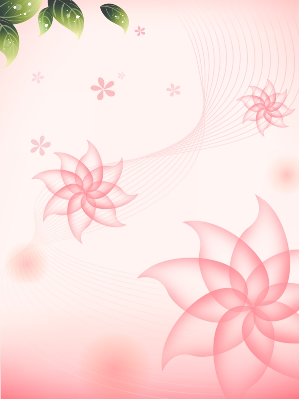 粉色调唯美花卉背景图