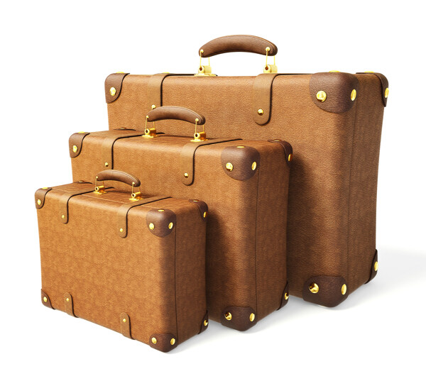 三个不同型号的行李箱