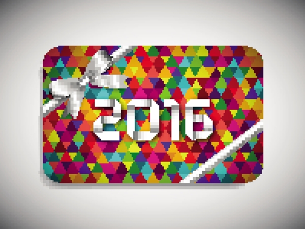 2016新年礼品卡矢量素材