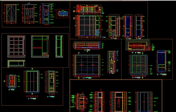 衣柜cad剖面里面详图