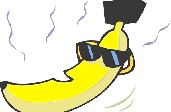 戴眼镜香蕉卡通图片