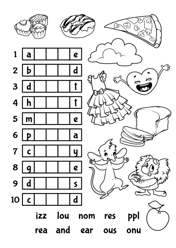 卡通字母动物设计矢量素材