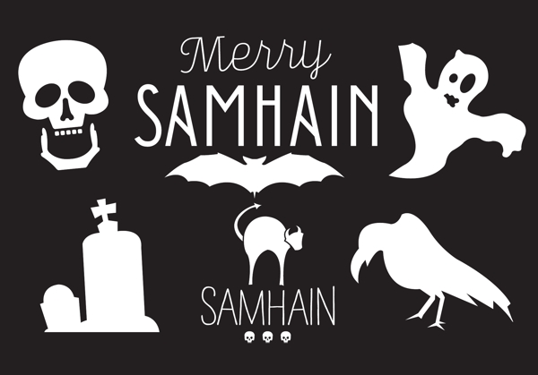 Samhain矢量插图