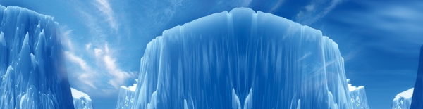 蓝色冰川海报背景