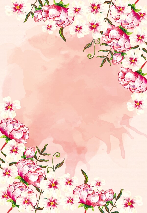 花朵粉色浪漫背景