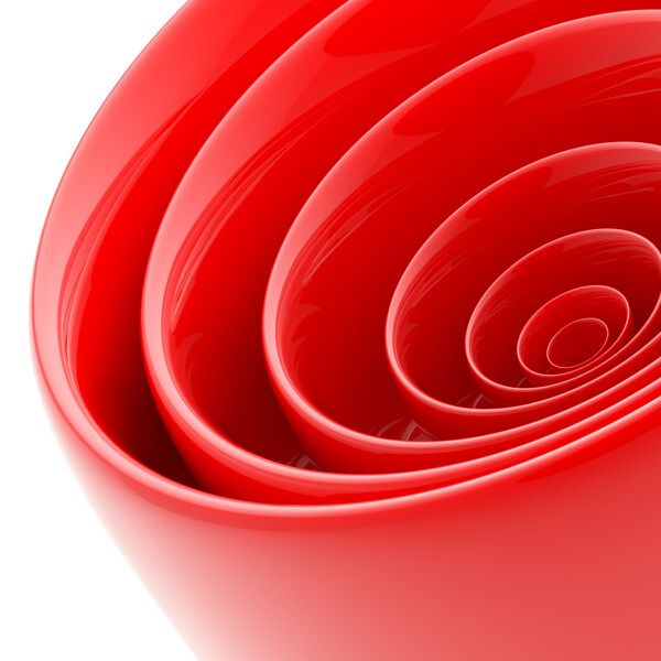 红色立体圆柱形背景图片