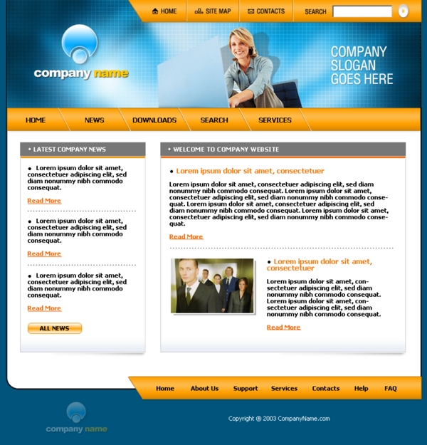 欧美软件科技公司网站模板