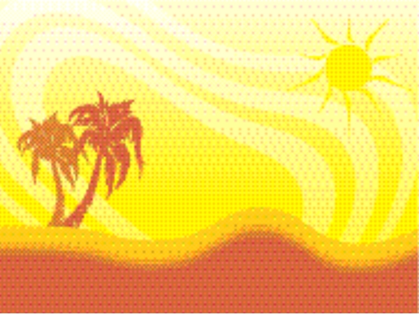 在阳光明媚的夏季背景的棕榈树