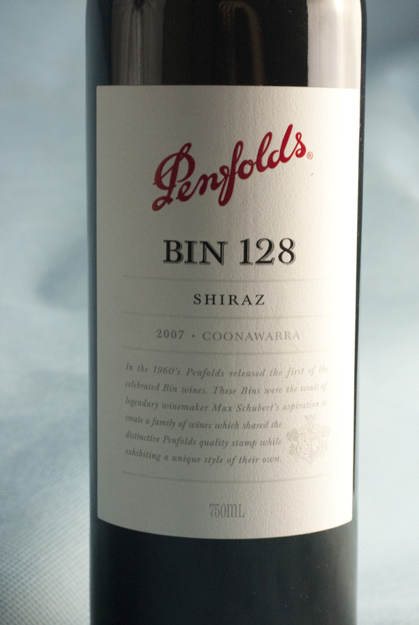 奔富PenfoldsBin128红葡萄酒酒标图片
