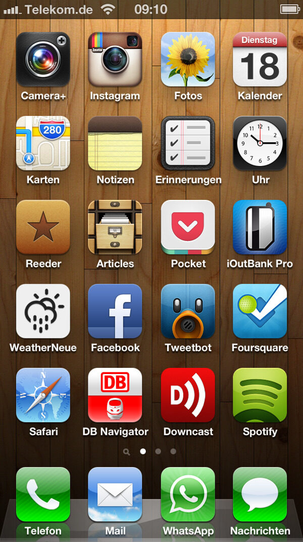 picturalucesiPhone5的主屏幕