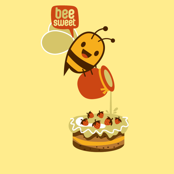 矢量卡通动物昆虫类蜜蜂免费素材