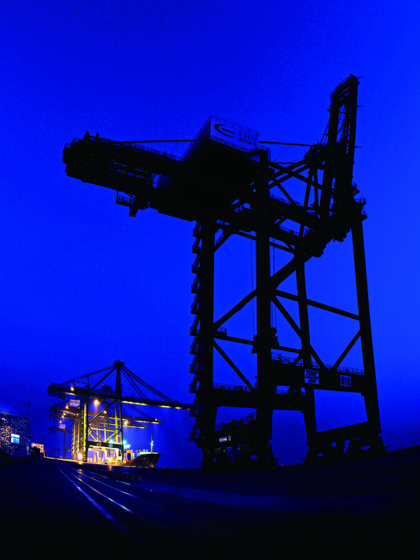 港口夜景图片