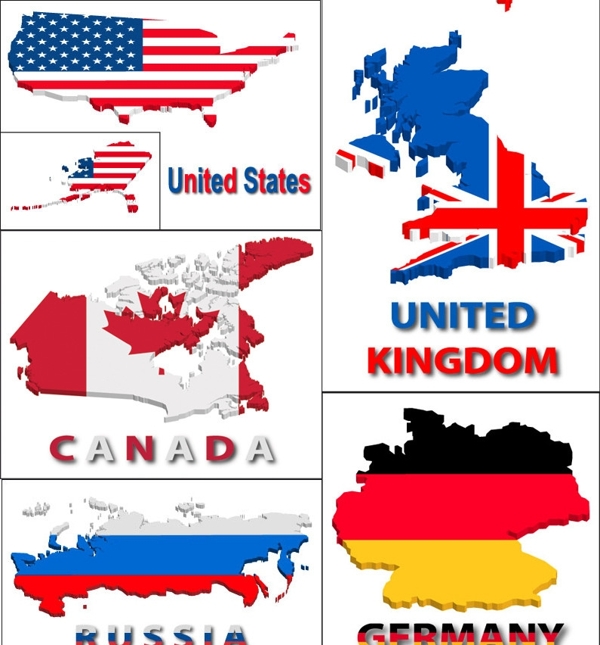国旗矢量图标图片