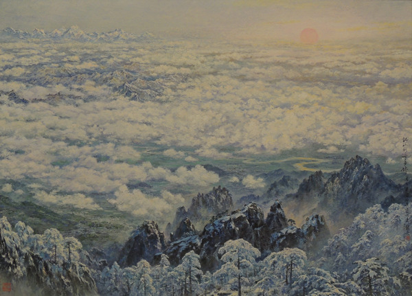 黄山日出云海图片
