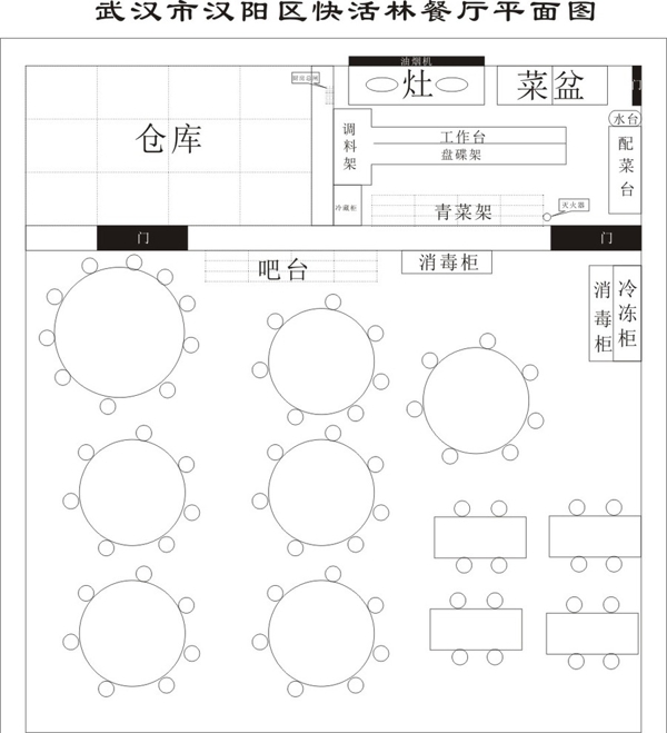 办理卫生许可证用餐厅平面图