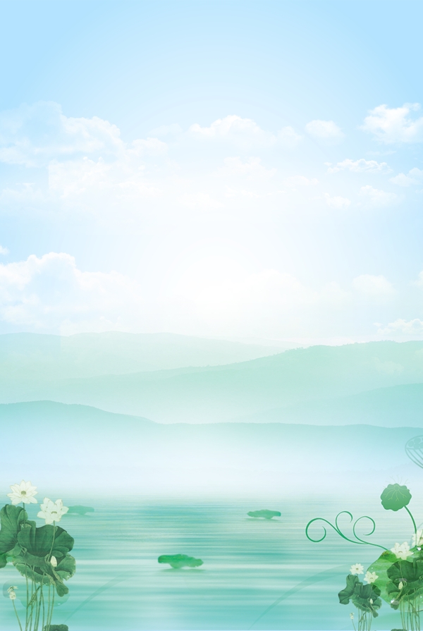 清新夏日psd分层banner