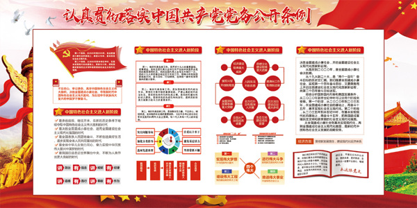 中共党务公开条例党建内容展板