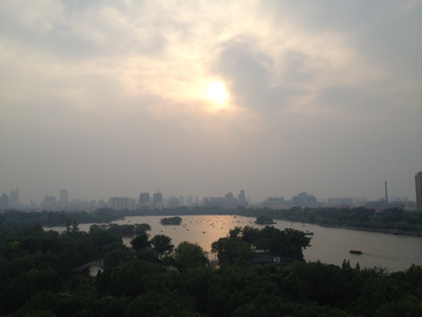 济南的夕阳图片
