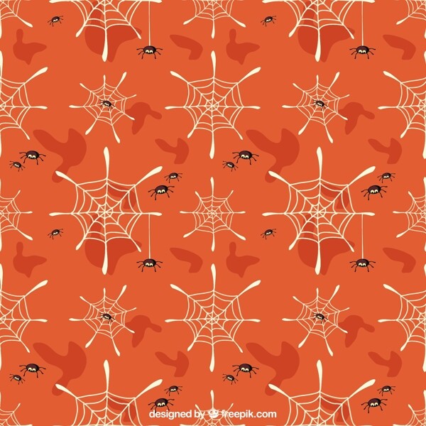 橙色蜘蛛网模式