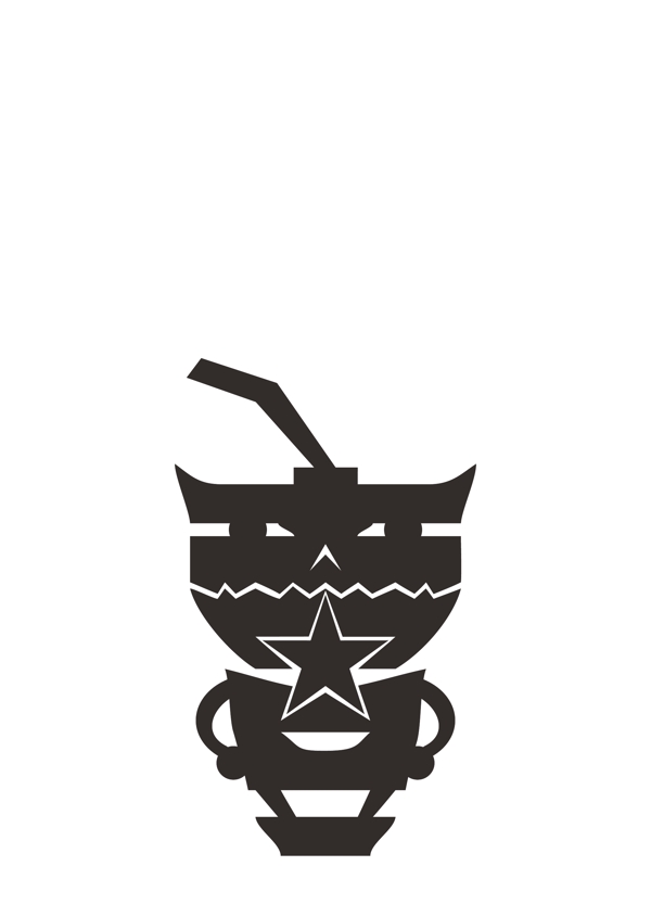 壹字主题餐饮行业奶茶logo