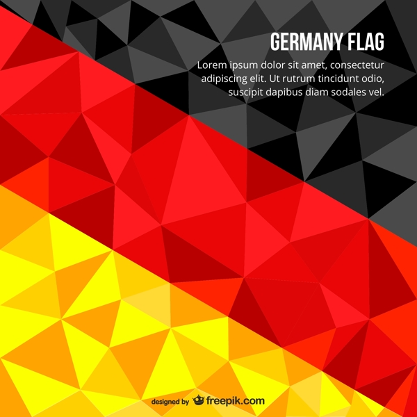 几何形德国国旗背景