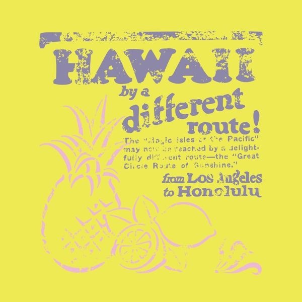 印花矢量图T恤图案图文结合静物菠萝免费素材
