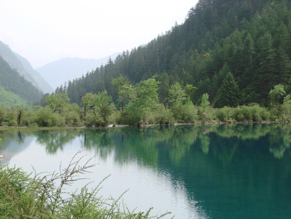 九寨沟美景自然风光山水景观