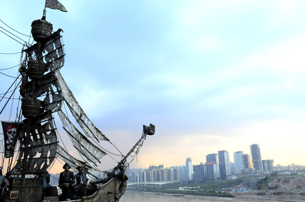 海盗船重庆夜景图片